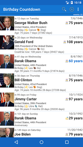 Android application Birthdays & Events screenshort