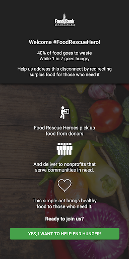 Android application 302 Food Rescue screenshort