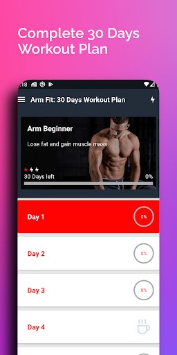 Arm Fit: 30 Days Workout Plan Screen 3