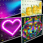 Cover Image of Download Led Neon Keyboard Theme  APK