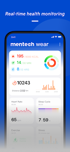 Android application mentech wear screenshort