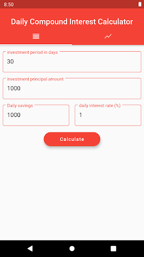 compound interest calculator Screen 3