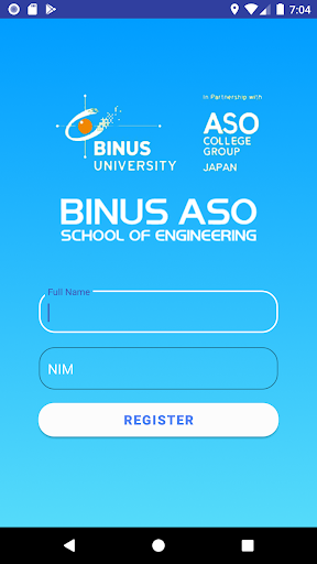 Android application Binus Attendance screenshort