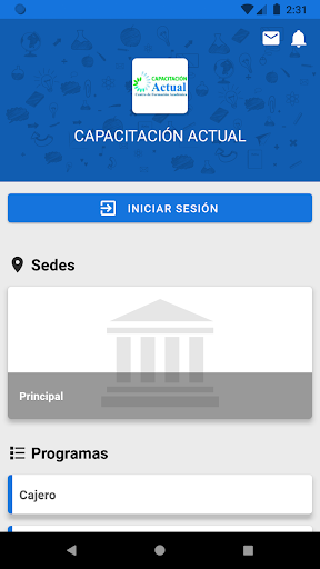 Android application CAPACITACIÓN ACTUAL screenshort
