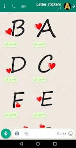 Letter stickers for WhatsApp