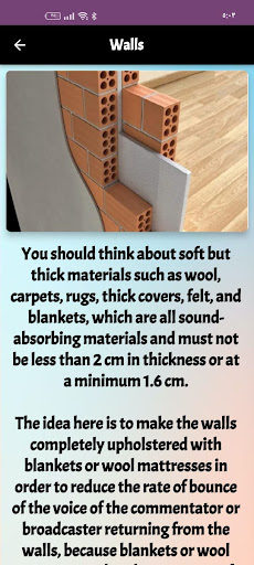 Android application Sound Insulation Methods screenshort