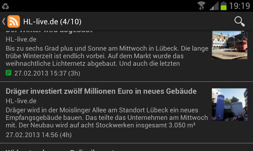 Android application HL-live.de screenshort