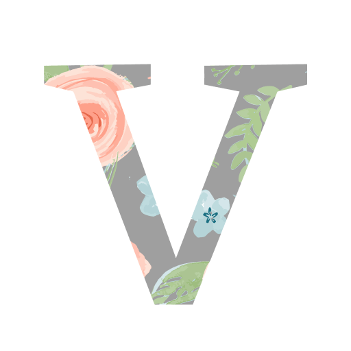 V florist logo