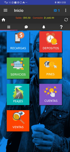 Android application Recargas Inteligentes screenshort