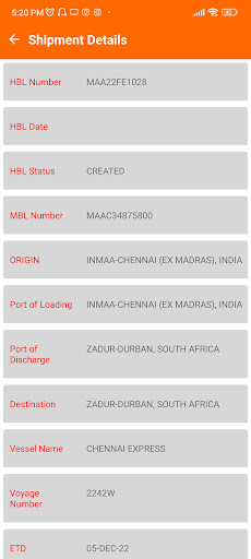 Aerotrans Tracking Screen 3