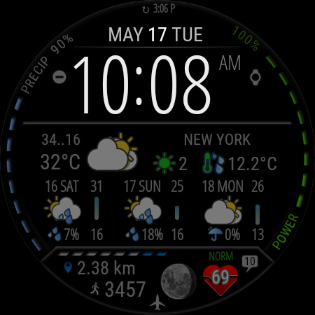 Digital Weather Watch face P2 screenshot 26