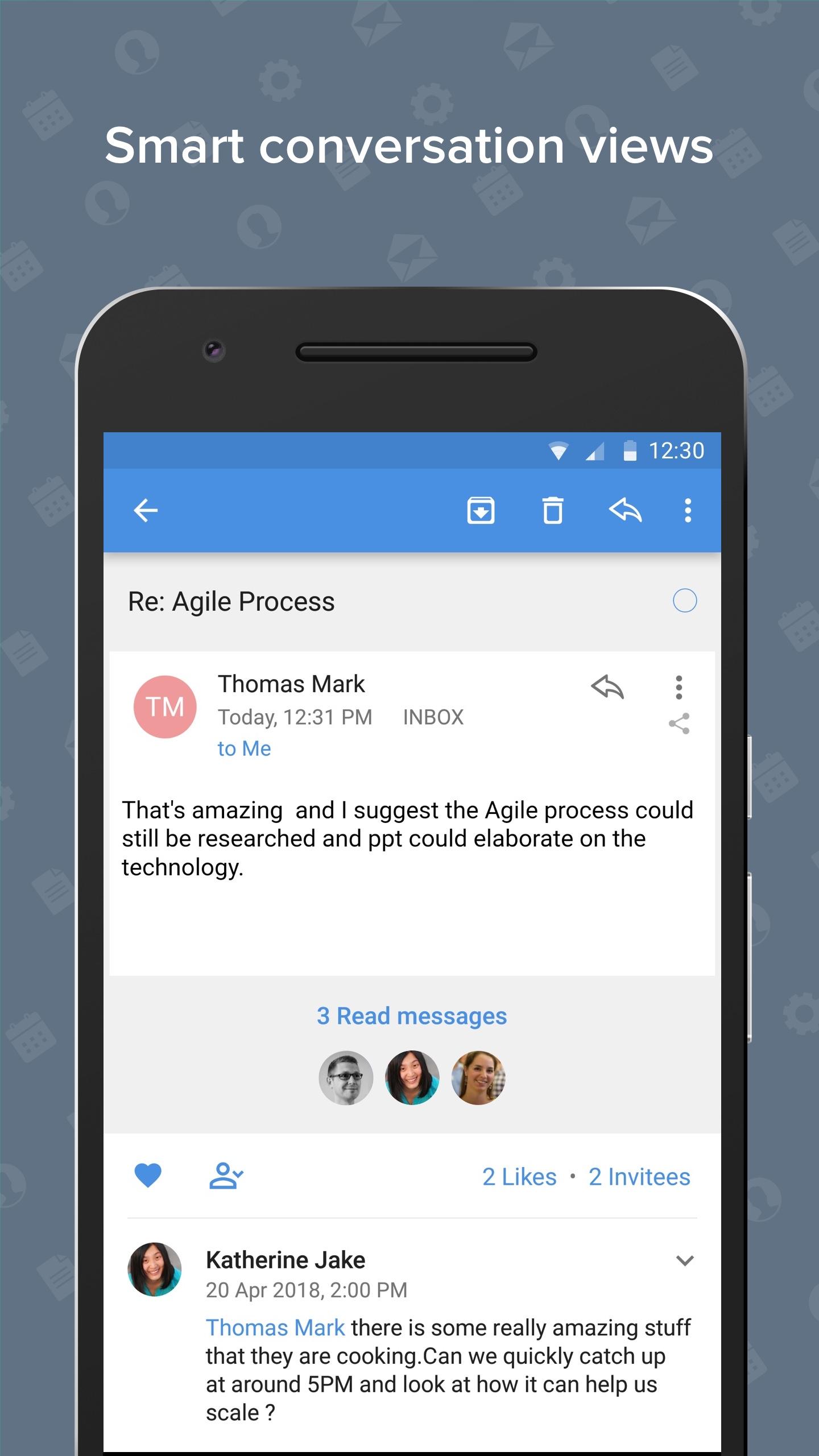 Android application Zoho Mail - Email and Calendar screenshort