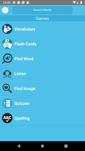 TOEFL Vocabulary Games Screen 2