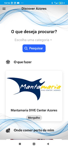 Android application Discover Azores screenshort