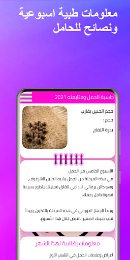 حاسبة الحمل Screen 3