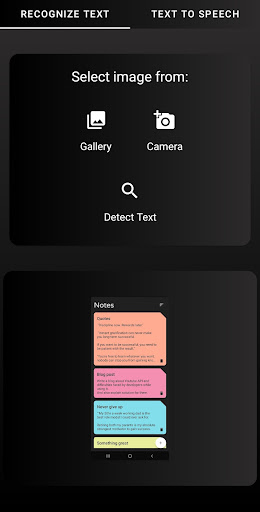Image to Text to Speech Screen 2