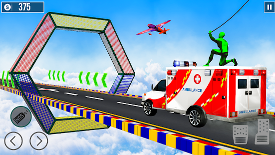 Ambulance Stunts Driving: Mega Ramp GT Racing android2mod screenshots 1