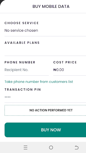 A. M LADE VTU TOPUP Screen 2