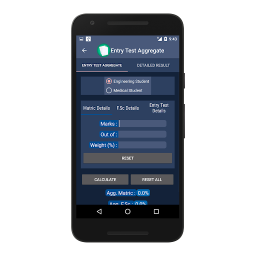 Aggregate Calculator Screen 2