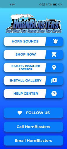Android application HornBlasters screenshort
