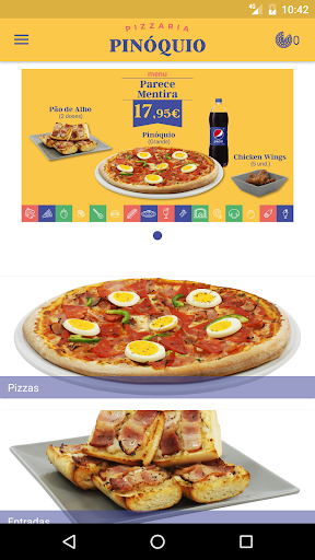 Android application Pizzaria Misa screenshort