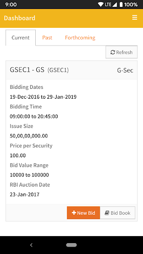 NSE goBID Screen 2
