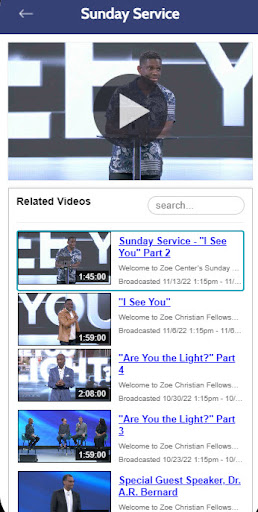 Zoe Christian Fellowship Screen 3