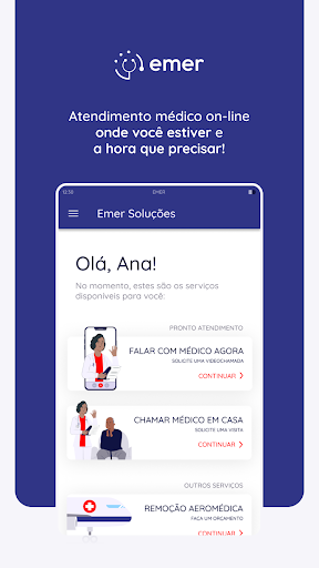 Android application Emer Atendimento Médico screenshort