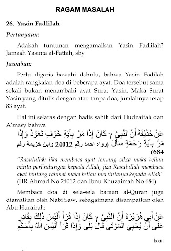 Jawaban Amaliyah Ibadah Bidah