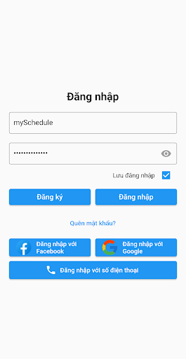 Android application mySchedule screenshort
