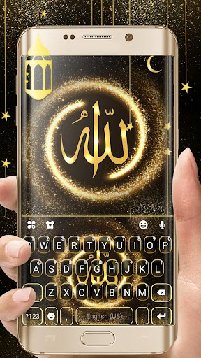 Android application Gold Glitter Allah Theme screenshort