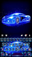 screenshot of Neon Sports Car Keyboard Theme