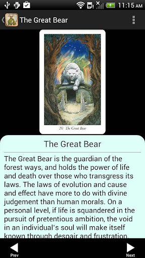 Screenshot of Wildwood Tarot
