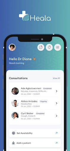 Android application Heala Doctor screenshort
