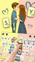 screenshot of Lovely Cute Couple Keyboard Th