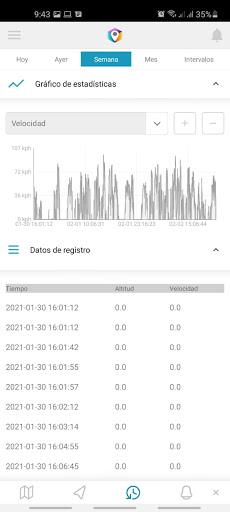 My Tracking Screenshot
