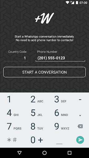 +W - Start Chat Conversation Screen 2