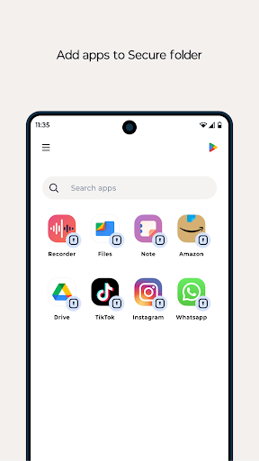 Screenshot of Secure folder