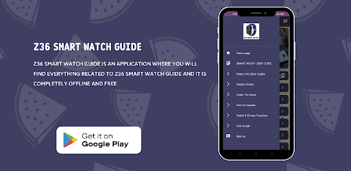 Android application Z36 Smart Watch Guide screenshort