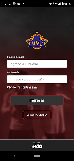 Android application UVT Fitness Club screenshort