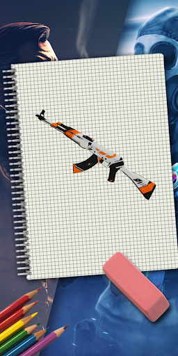 How to draw Weapons - AK 47 Screen 2