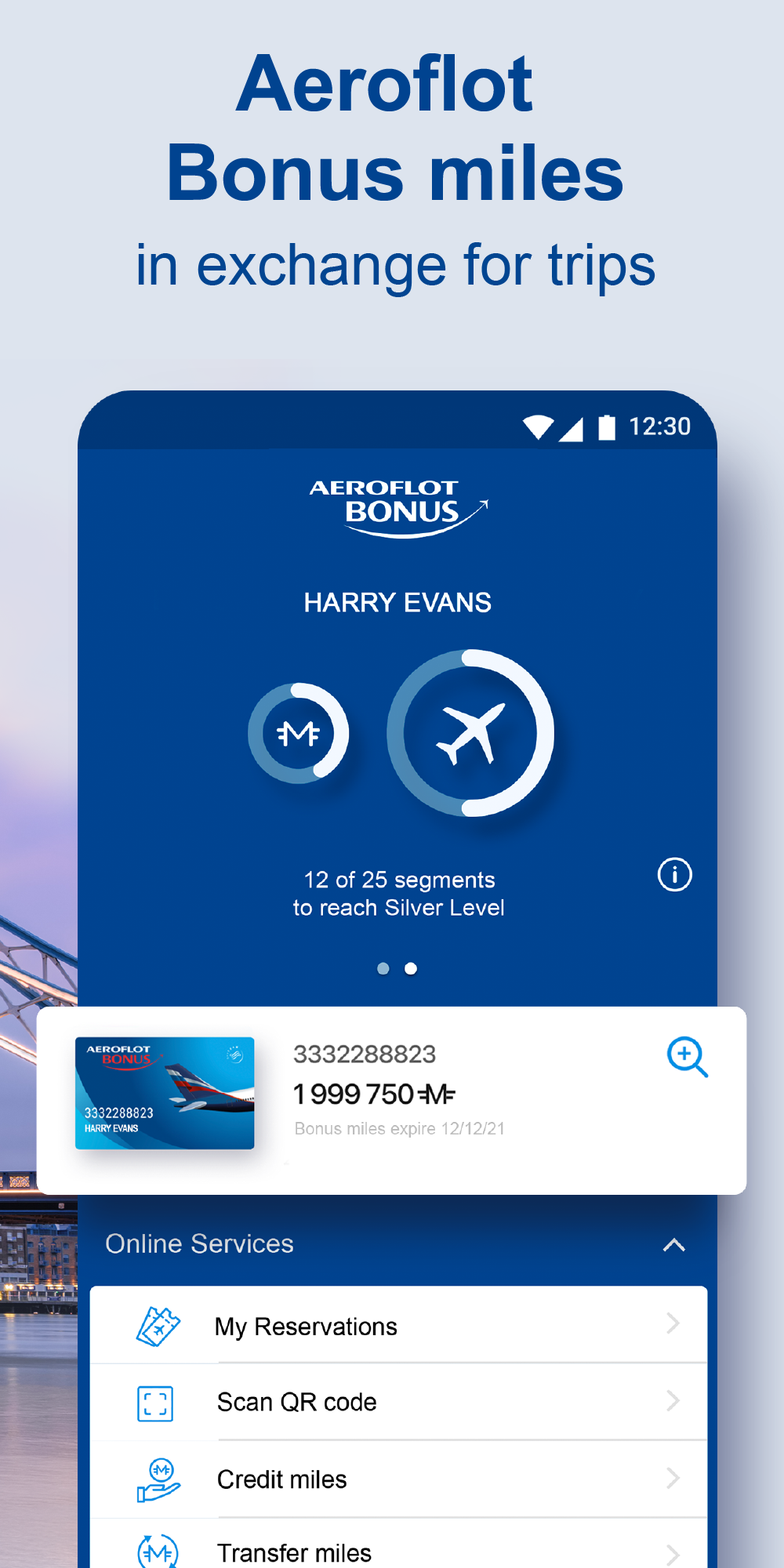 Android application Aeroflot – buy air tickets online screenshort
