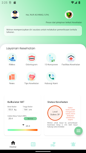 Android application Biddokkes Polda Jateng screenshort