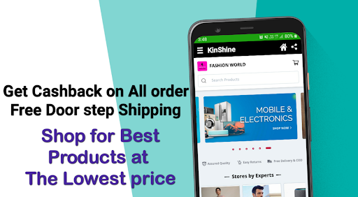 Android application Kinshine Shopping App screenshort