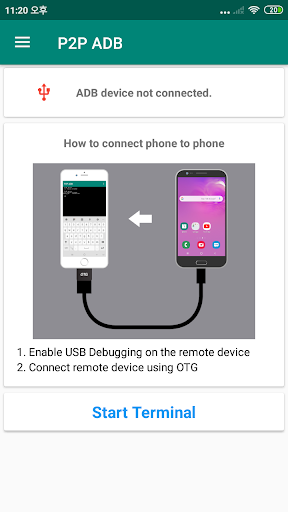 Android application P2P ADB, Phone To Phone ADB screenshort