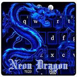 Neon Blue Dragon Typewriter icon