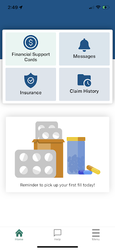 Android application MyRx Care Support screenshort