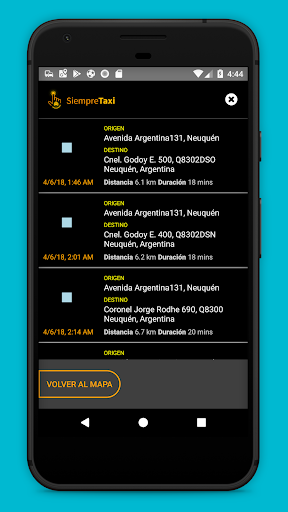 Android application Siempre Taxi screenshort
