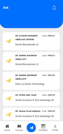 Al Salam University SIS App Screen 3