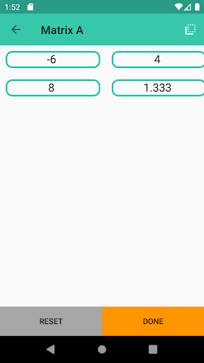 Matrix Calculator Screen 2